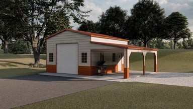 20x26x12 Garage w/ Lean-to for Sale