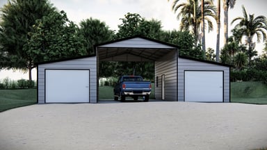 42x26x12x8 Carport w/ attached Garages
